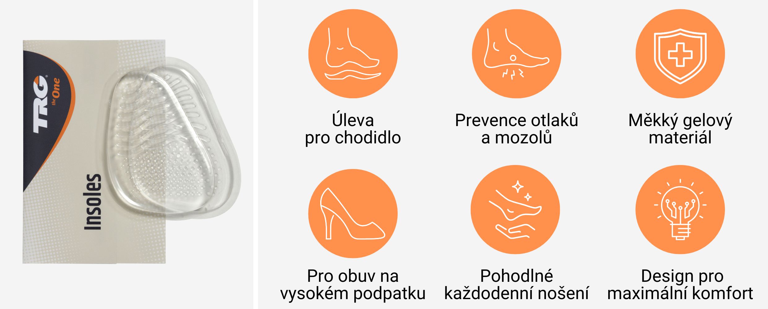 Gelové vložky do bot Gel Pad TRG the one vlastnosti